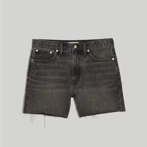 Madewell Relaxed Mid-Length Black Denim Shorts